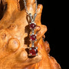 Triple Red Spessartine Garnet Necklace Sterling Silver #6625-Moldavite Life