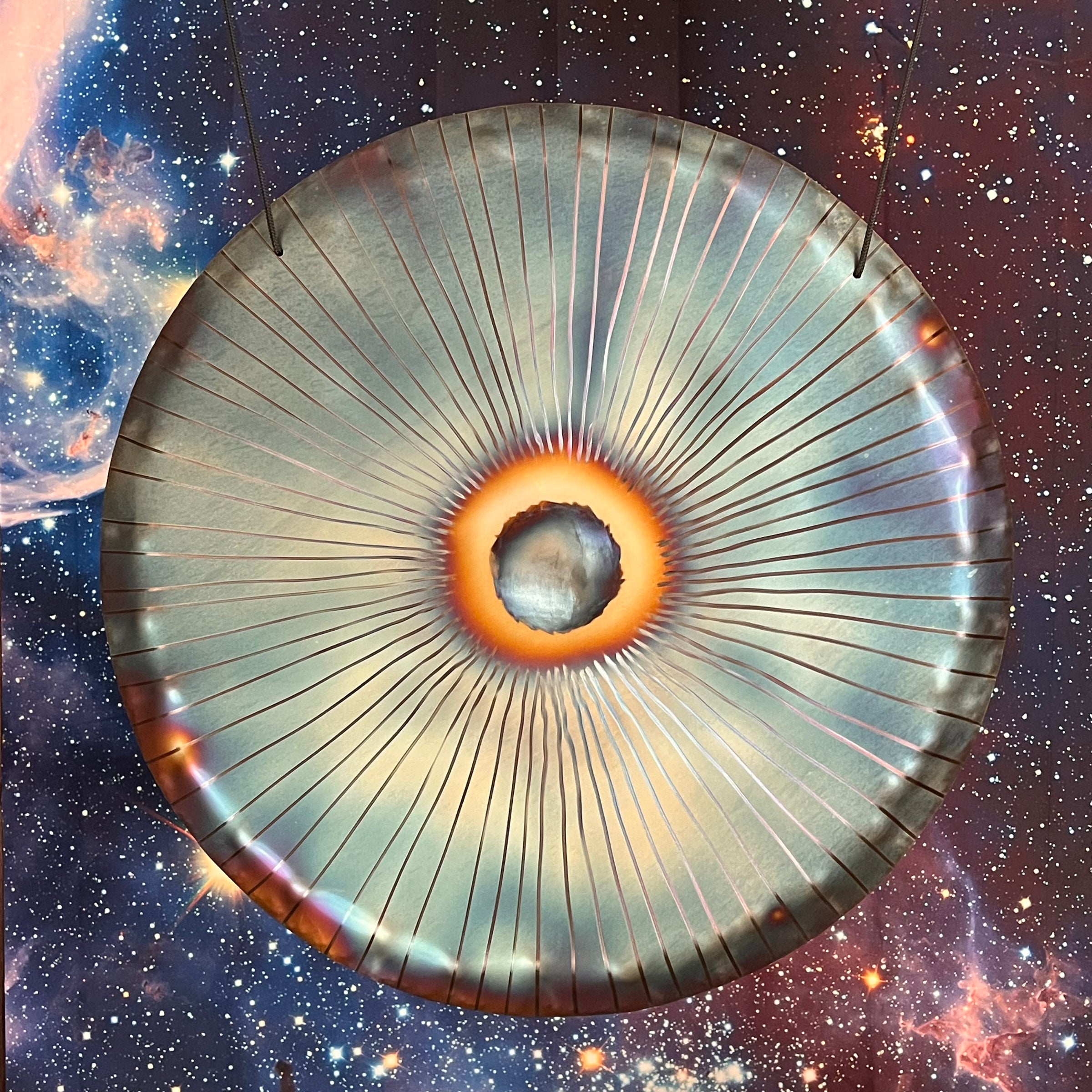 Vortex Sun Portal Gong 20"-Moldavite Life