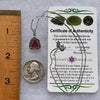 Watermellon Tourmaline & Moldavite Necklace Sterling #5136-Moldavite Life
