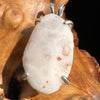 White Sheba Stone Pendant Sterling Silver #2847-Moldavite Life
