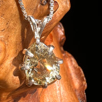 Yellow Danburite Pendant Necklace Sterling Silver #5259-Moldavite Life
