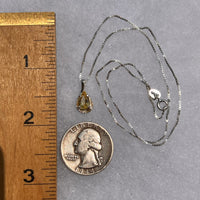 Yellow Danburite Pendant Necklace Sterling Silver #5261-Moldavite Life