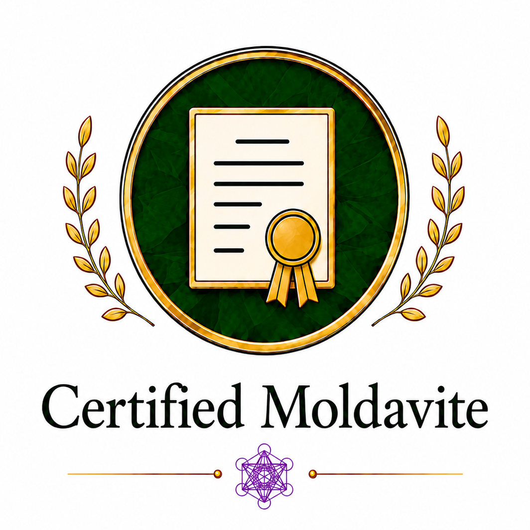 Authentic genuine moldavite