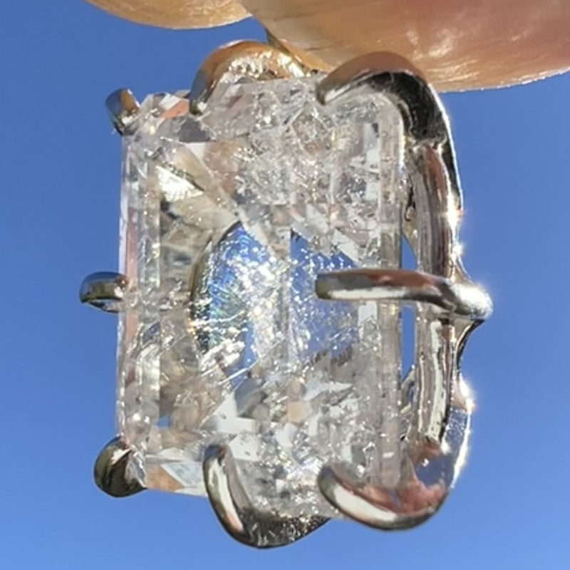 6.3 Ct. Phenakite Pendant Sterling Silver Faceted Gem #7948