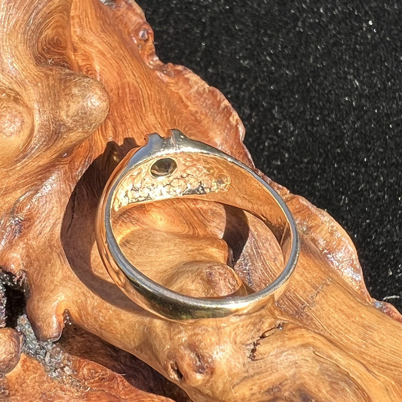 14K Gold Moldavite Ring Faceted-Moldavite Life