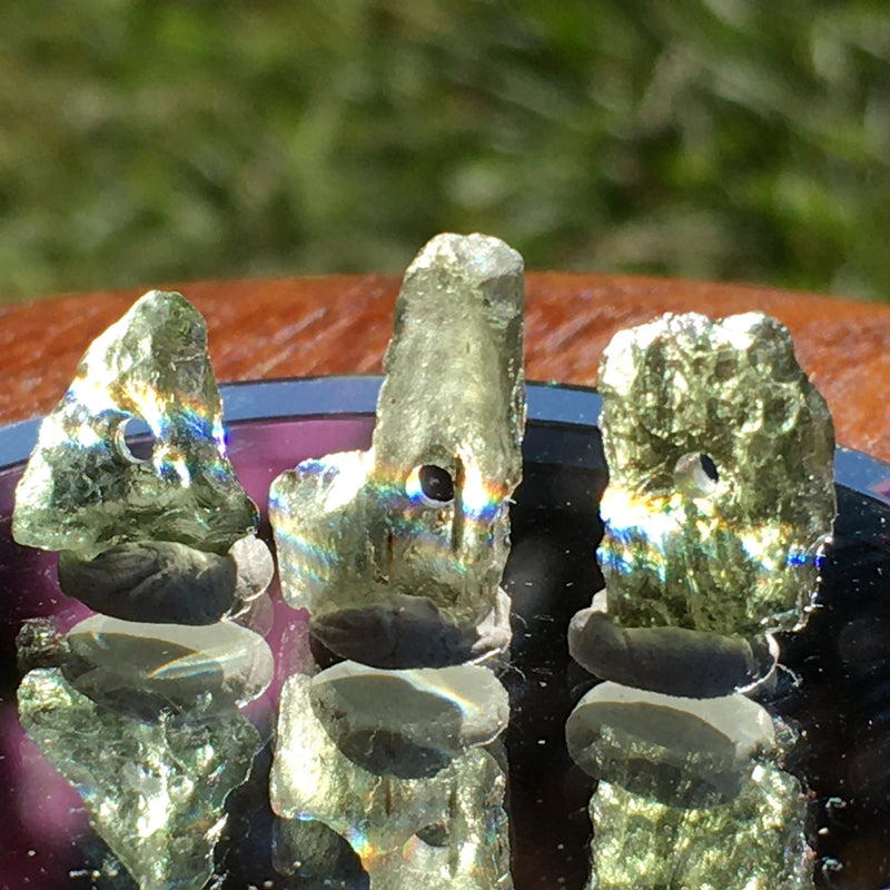 3 Moldavite Beads for Jewelry Making-Moldavite Life