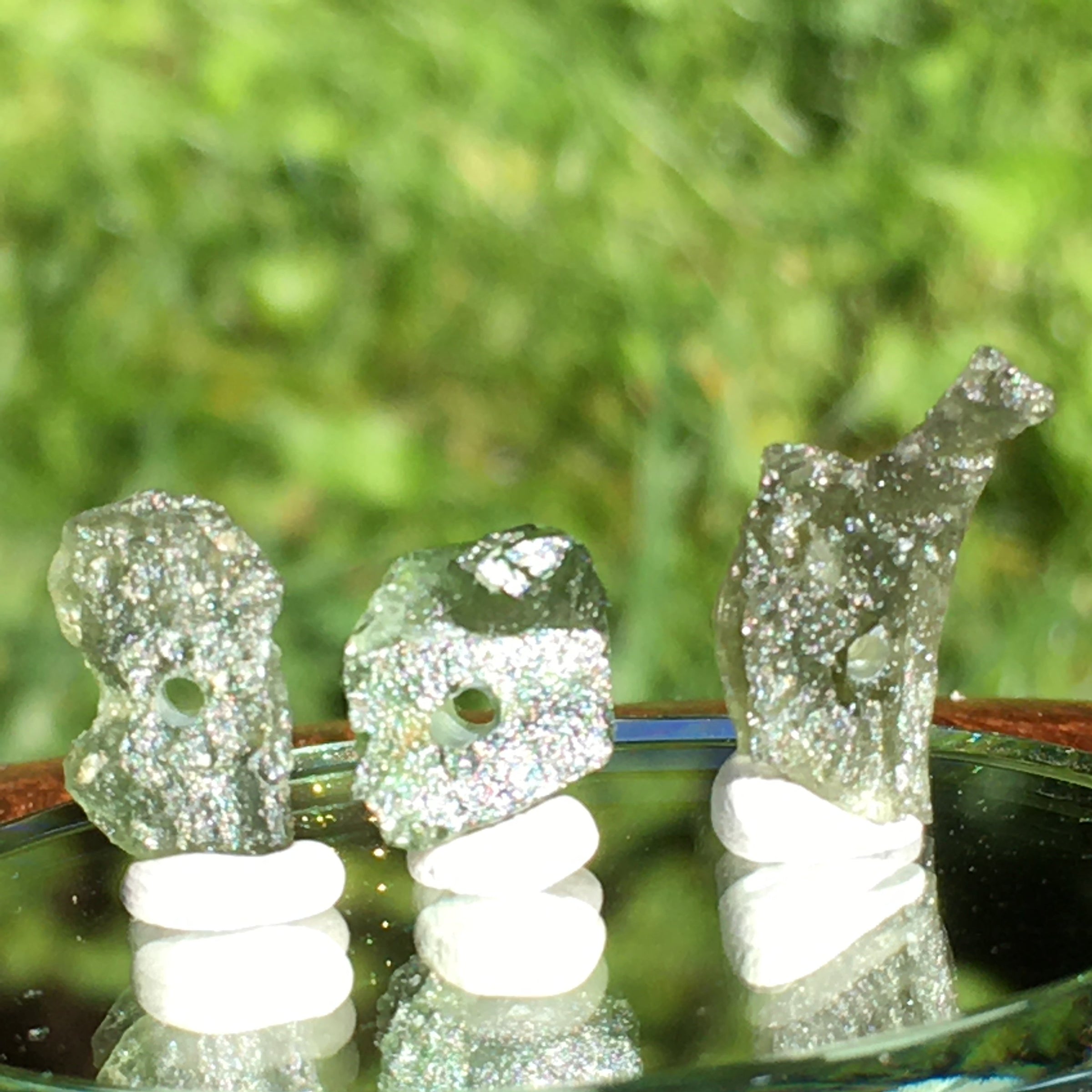 3 Moldavite Beads for Jewelry Making-Moldavite Life