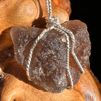 Agni Mani Wire Wrapped Pendant Sterling #3777-Moldavite Life