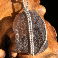 Agni Mani Wire Wrapped Pendant Sterling #3778-Moldavite Life