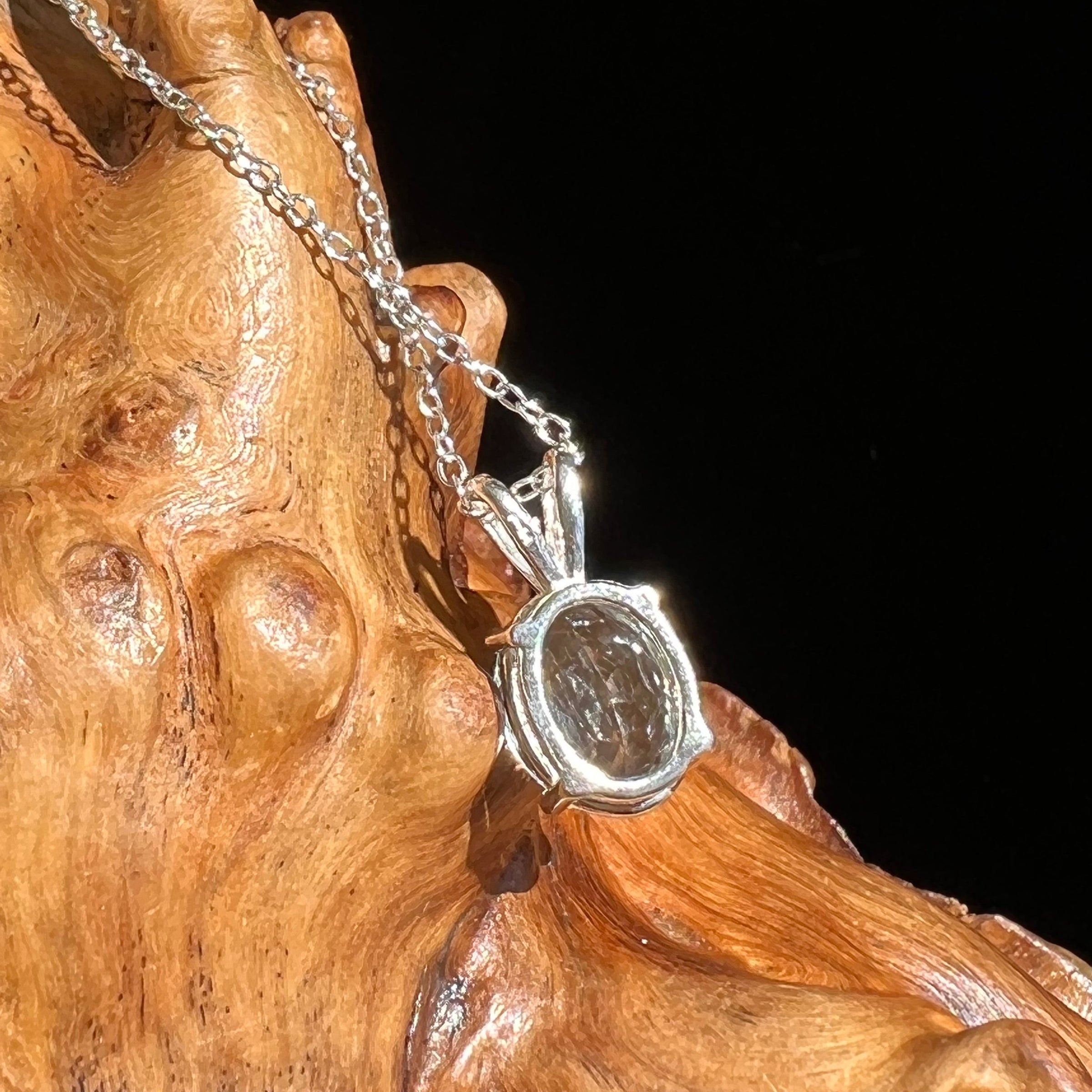 Aquamarine Necklace Sterling SIlver Faceted #1804-Moldavite Life