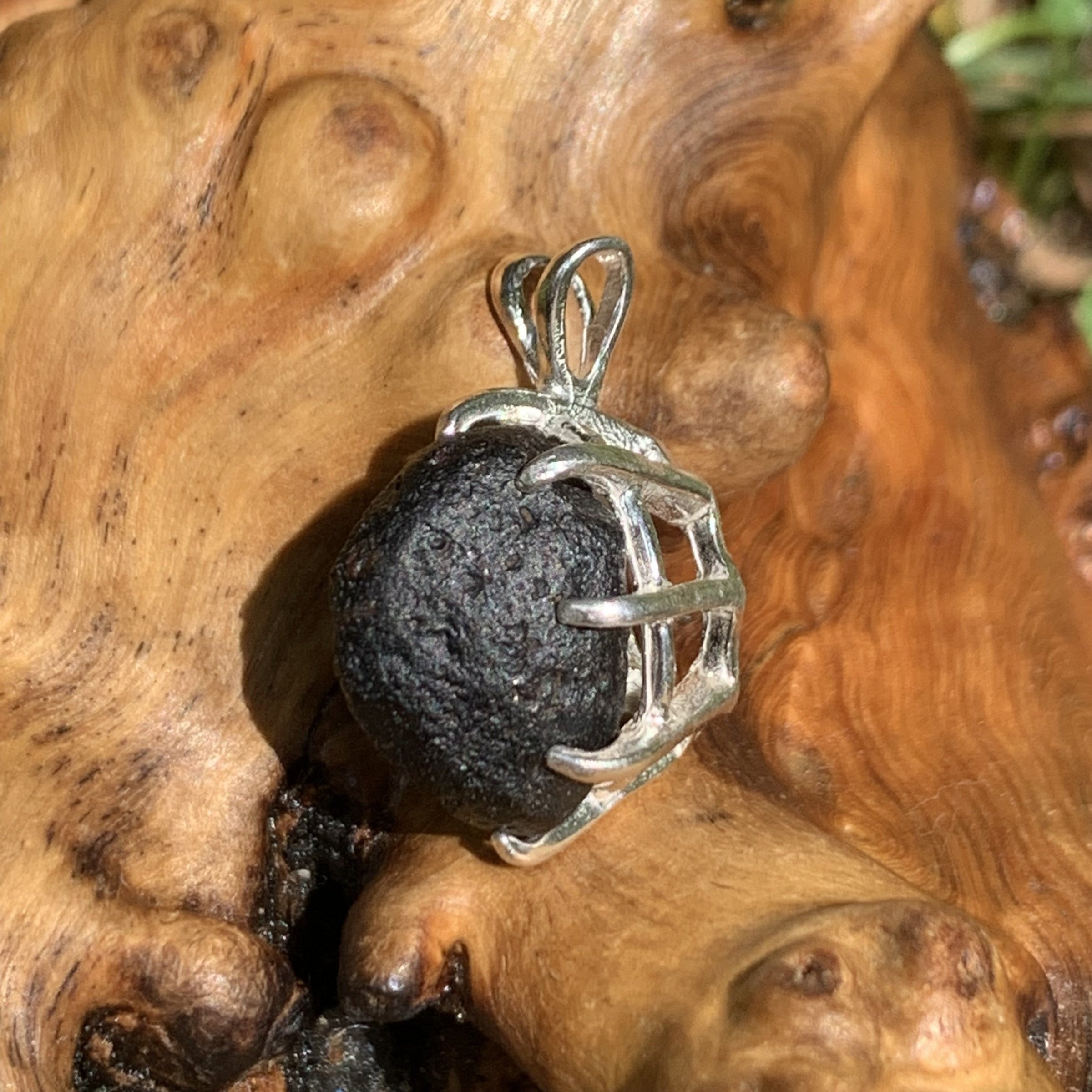 Australite Pendant Sterling Silver-Moldavite Life