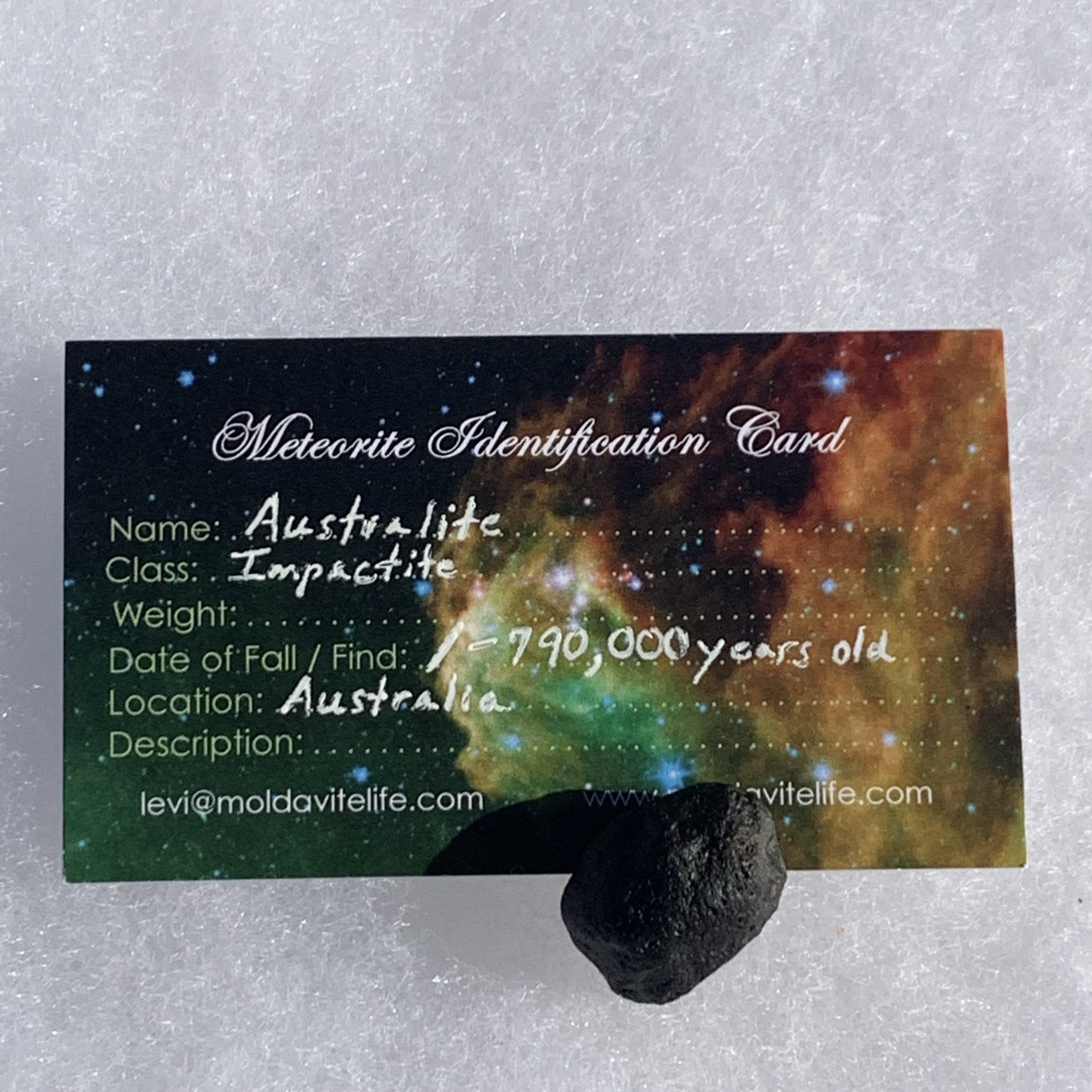 Australite Tektite 5.1 grams AU55-Moldavite Life