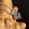 Benitoite Crystal Necklace Silver Natural-Moldavite Life