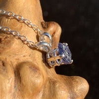 Benitoite Crystal Necklace Silver Natural-Moldavite Life