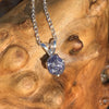 Benitoite Crystal Necklace Silver Natural-Moldavite Life