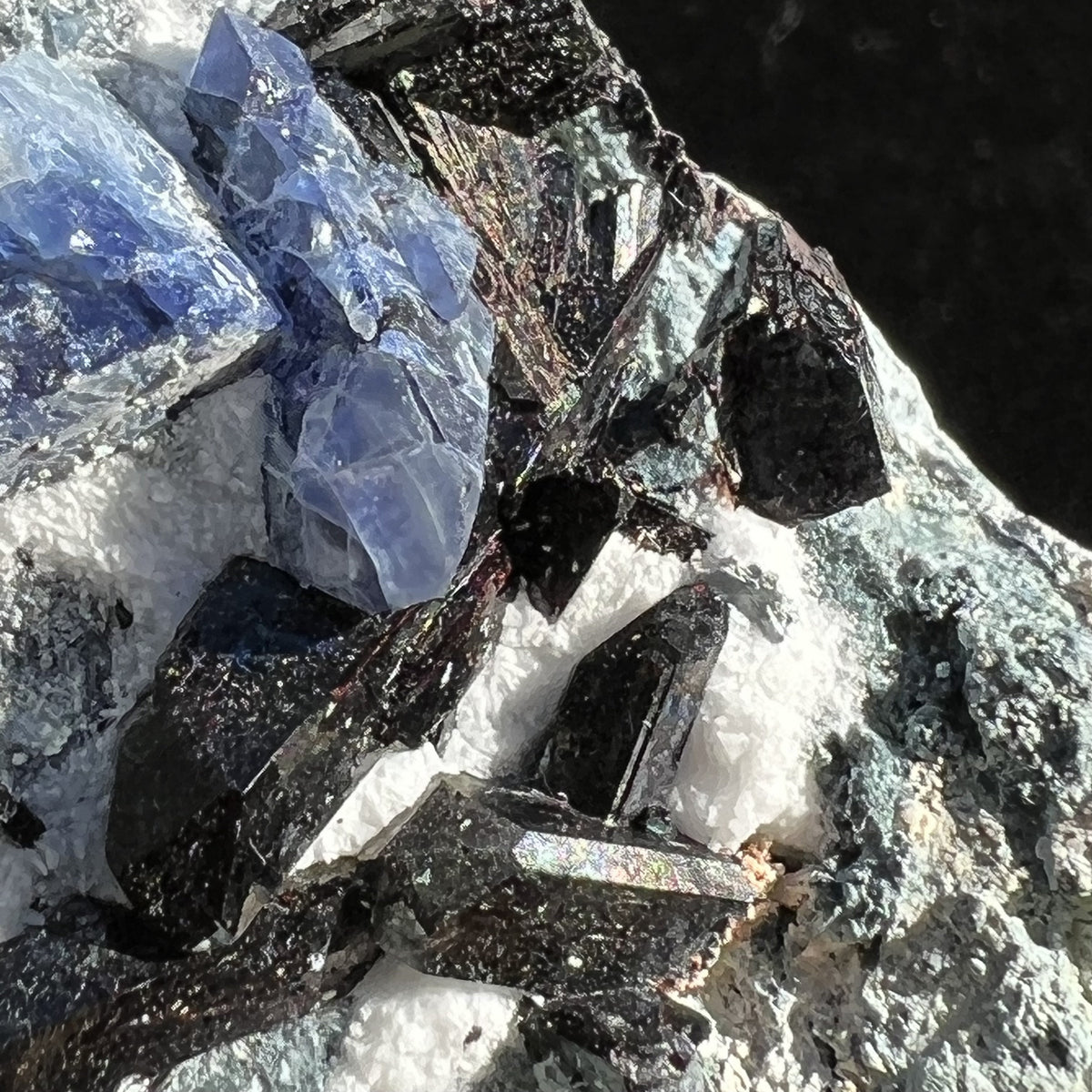 Benitoite, Neptunite, Natrolite, & Crossite-Moldavite Life