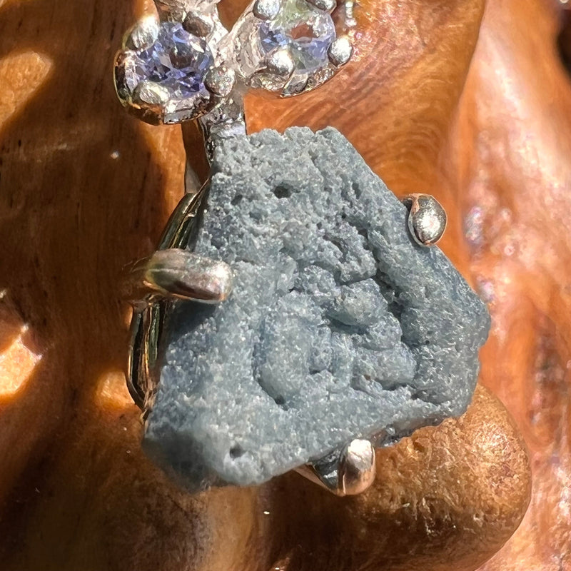 Benitoite & Tanzanite Necklace Sterling Silver #2602-Moldavite Life