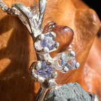 Benitoite & Tanzanite Necklace Sterling Silver #2602-Moldavite Life