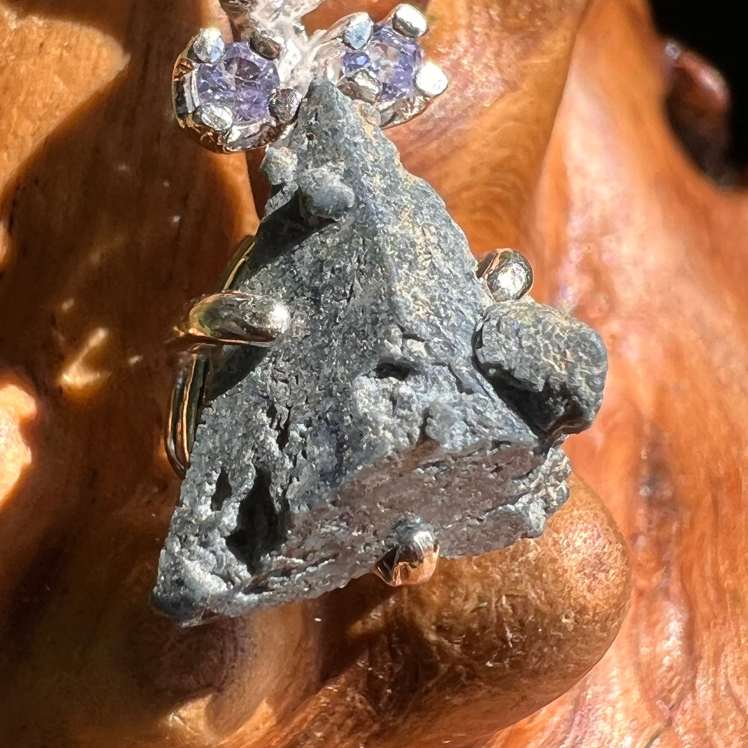 Benitoite & Tanzanite Necklace Sterling Silver #2603-Moldavite Life