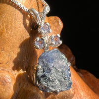 Benitoite & Tanzanite Necklace Sterling Silver #2605-Moldavite Life