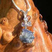 Benitoite & Tanzanite Necklace Sterling Silver #2607-Moldavite Life