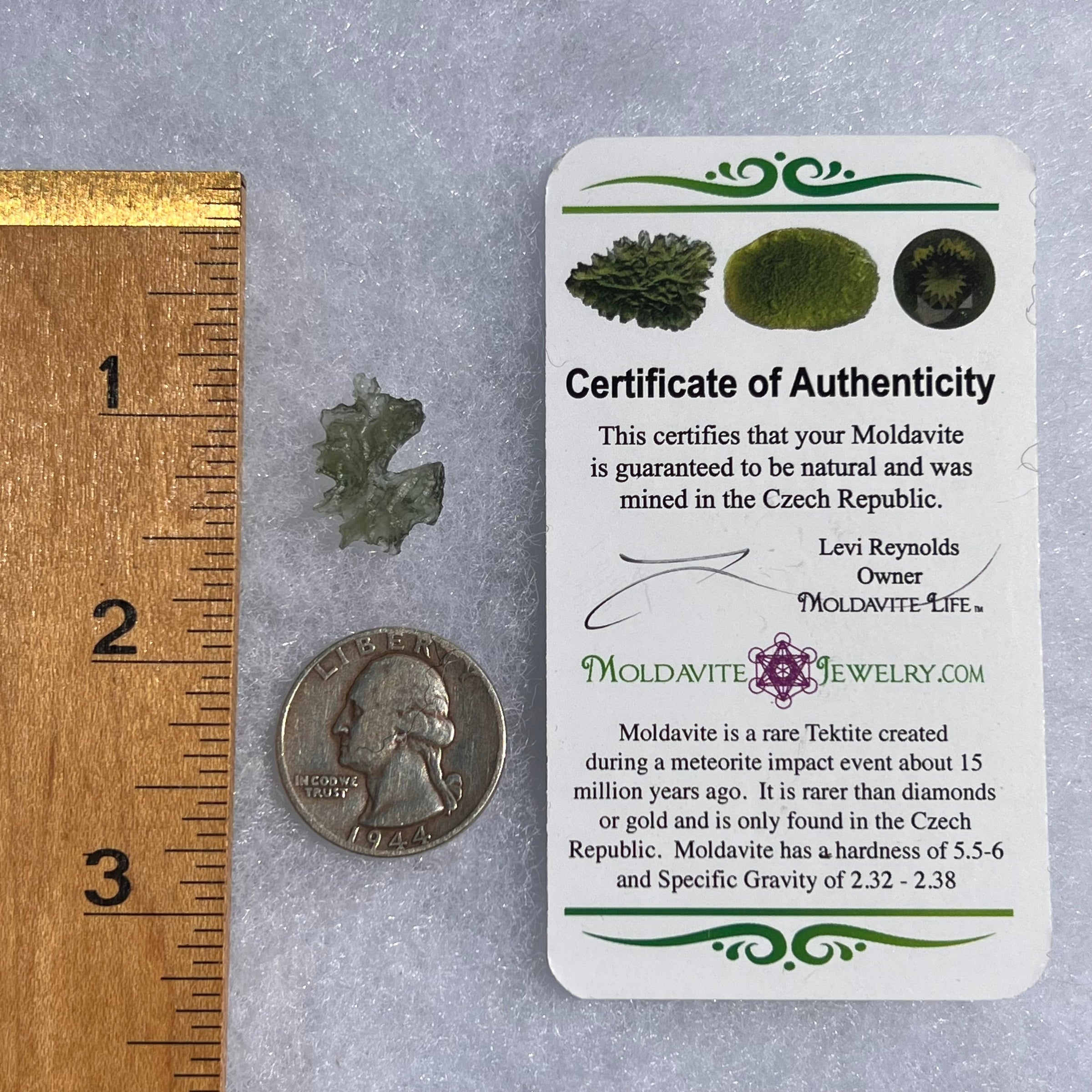 Besednice Moldavite 0.76 grams #472-Moldavite Life