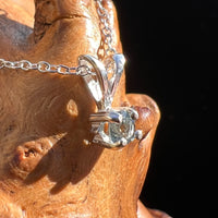 Blue Tourmaline Inicolite Necklace Sterling Silver #2882-Moldavite Life