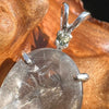 Brookite & Moldavite Pendant Sterling Silver #2686-Moldavite Life
