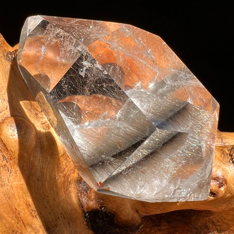 Brookite in Quartz Crystal #245-Moldavite Life