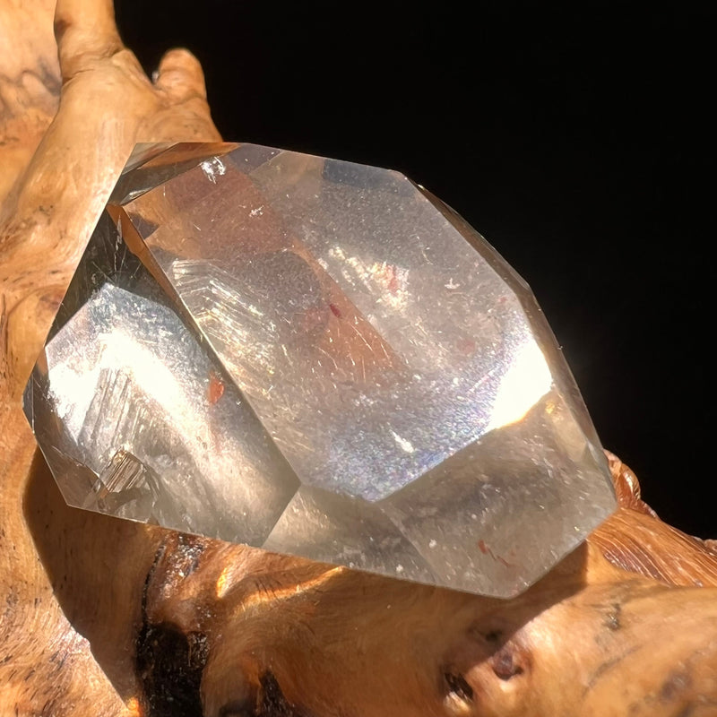 Brookite in Quartz Crystal #247-Moldavite Life