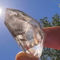 Brookite in Quartz Crystal #249-Moldavite Life