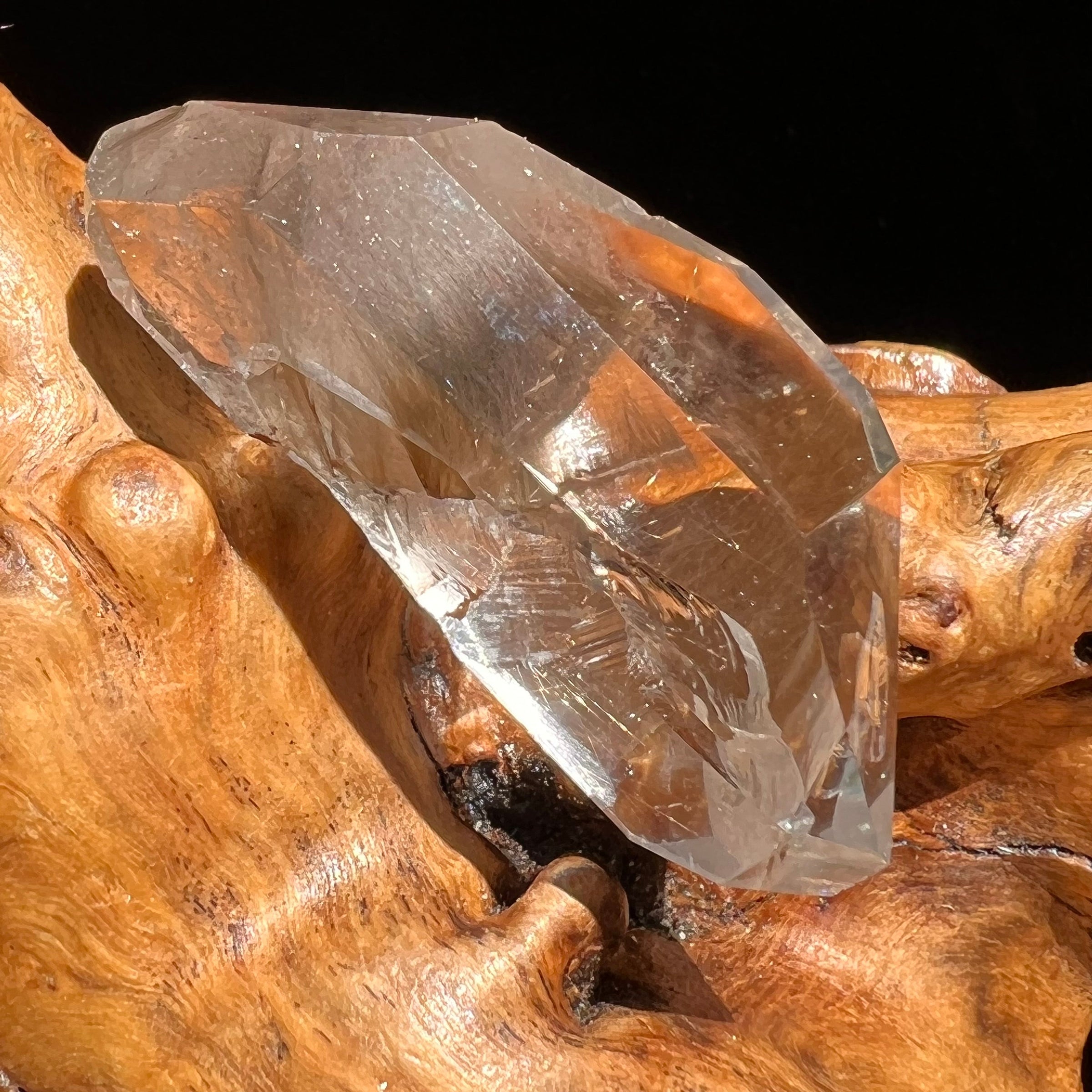 Brookite in Quartz Crystal #249-Moldavite Life