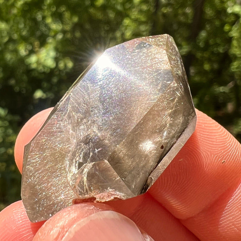 Brookite in Quartz Crystal #250-Moldavite Life