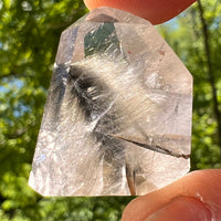 Brookite in Quartz Crystal #251-Moldavite Life