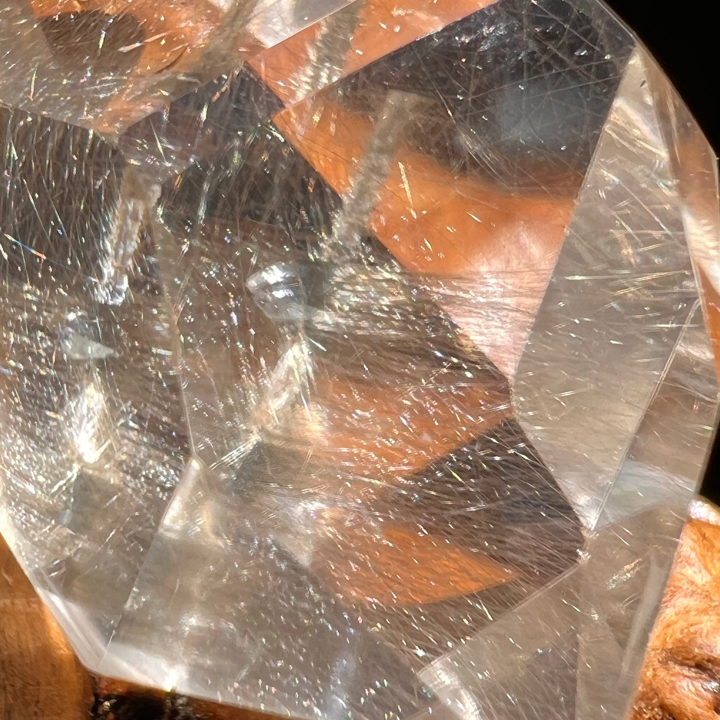 Brookite in Quartz Crystal #254-Moldavite Life