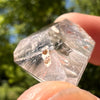 Brookite in Quartz Crystal #256-Moldavite Life