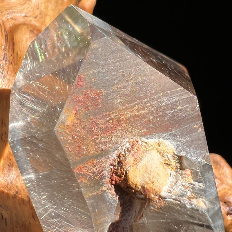 Brookite in Quartz Crystal #261-Moldavite Life