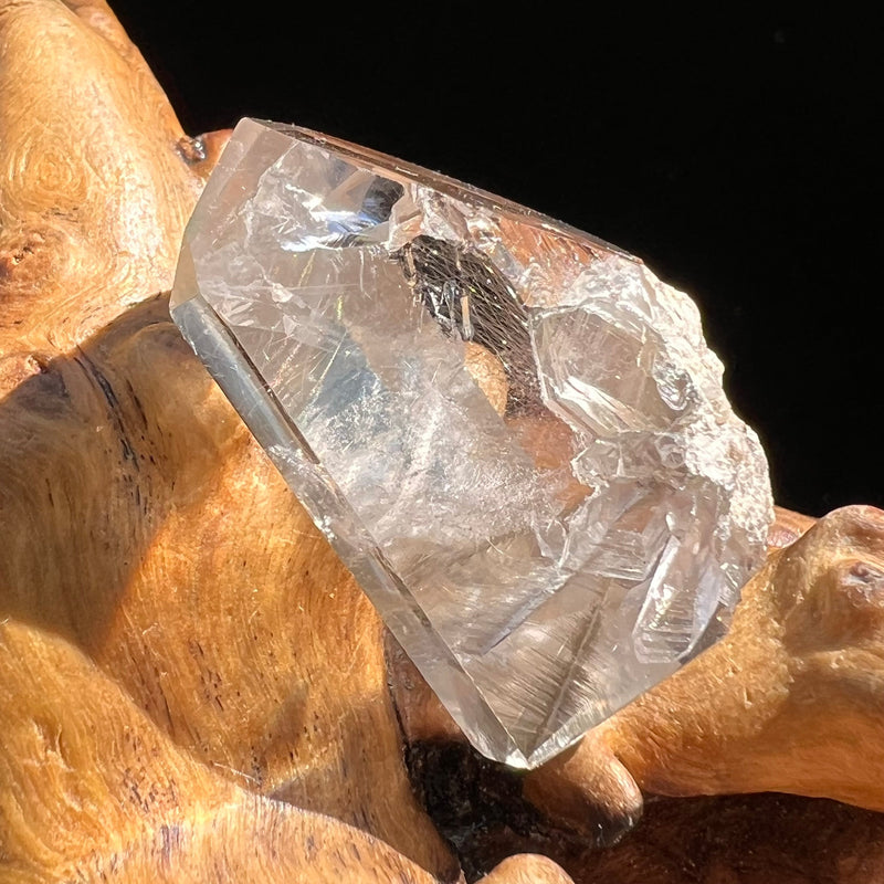 Brookite in Quartz Crystal #265-Moldavite Life