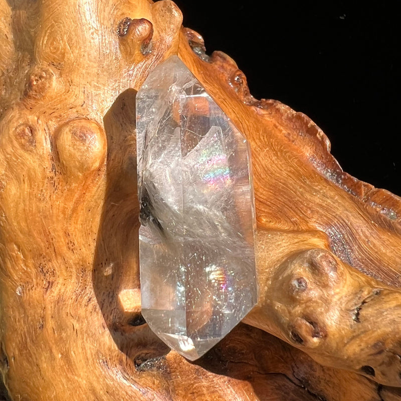 Brookite in Quartz Crystal #266-Moldavite Life