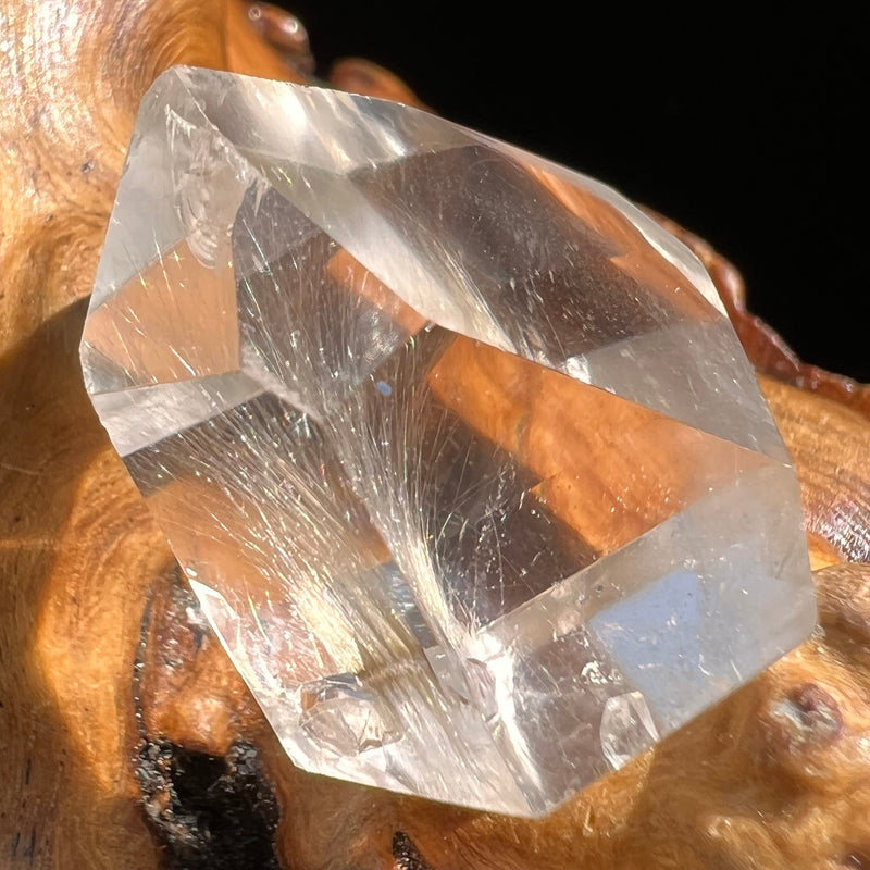 Brookite in Quartz Crystal #268-Moldavite Life
