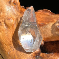 Brookite in Quartz Crystal #269-Moldavite Life