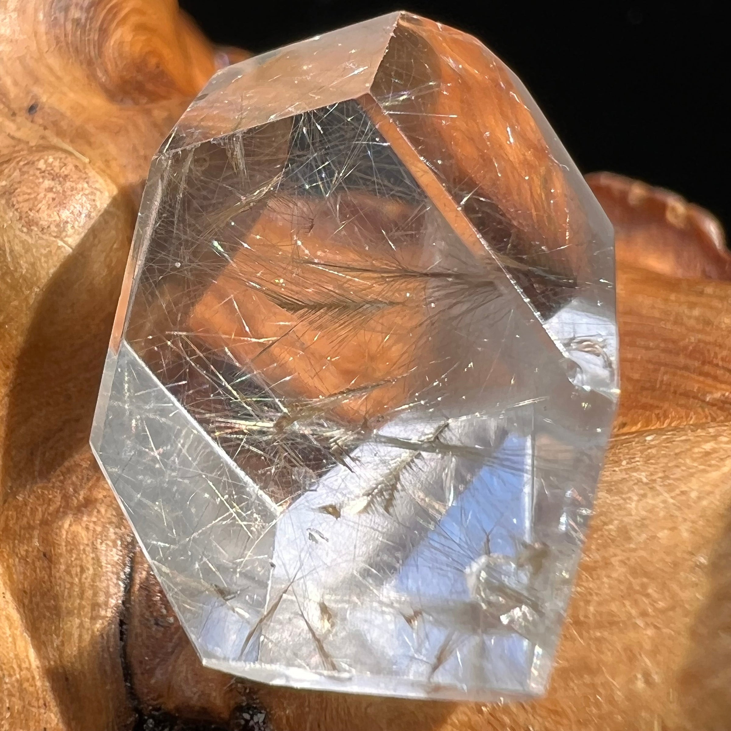 Brookite in Quartz Crystal #272-Moldavite Life