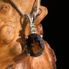 Brown Tourmaline Dravite & Moldavite Necklace Sterling #2946-Moldavite Life