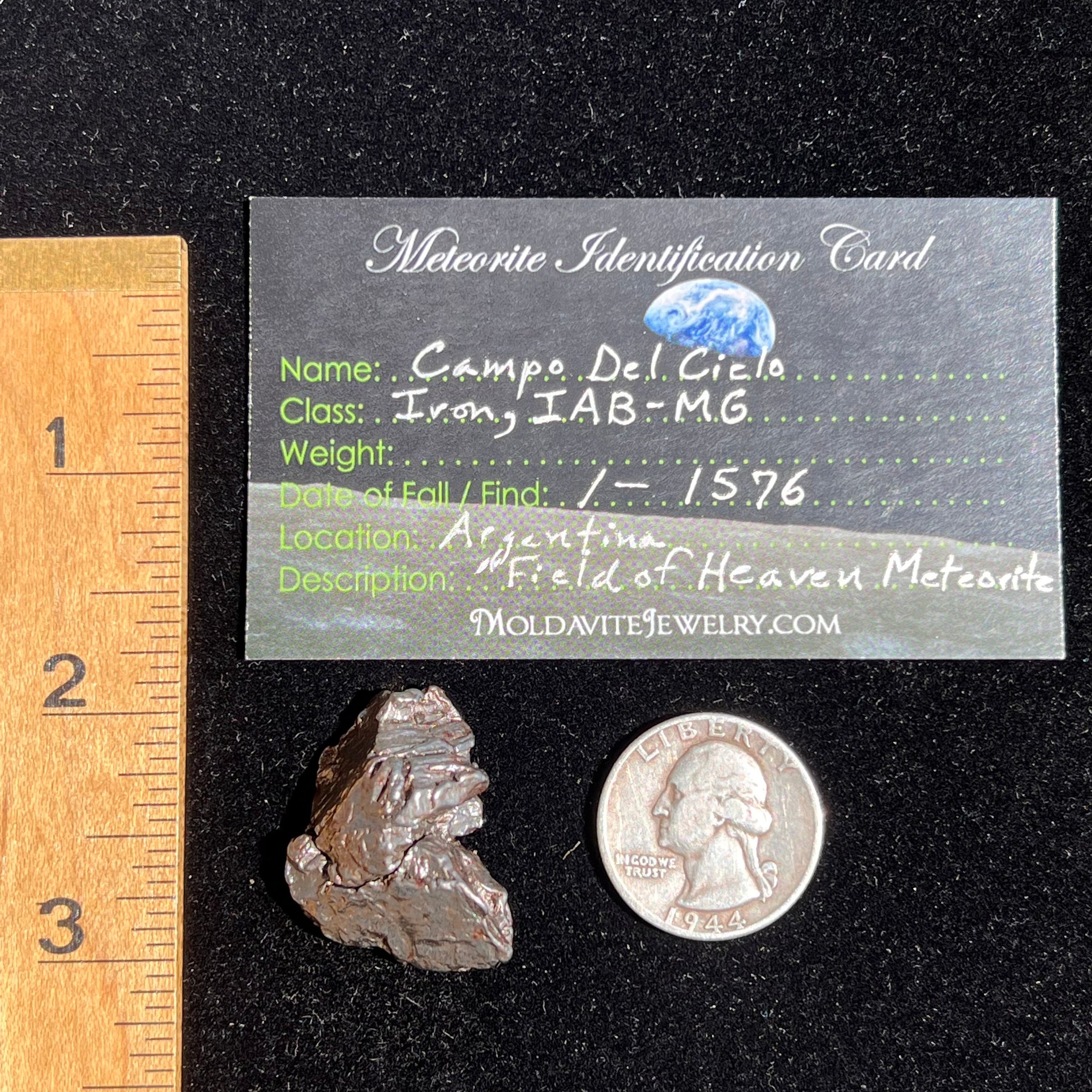 Campo Del Cielo Meteorite 25.7 grams #94-Moldavite Life