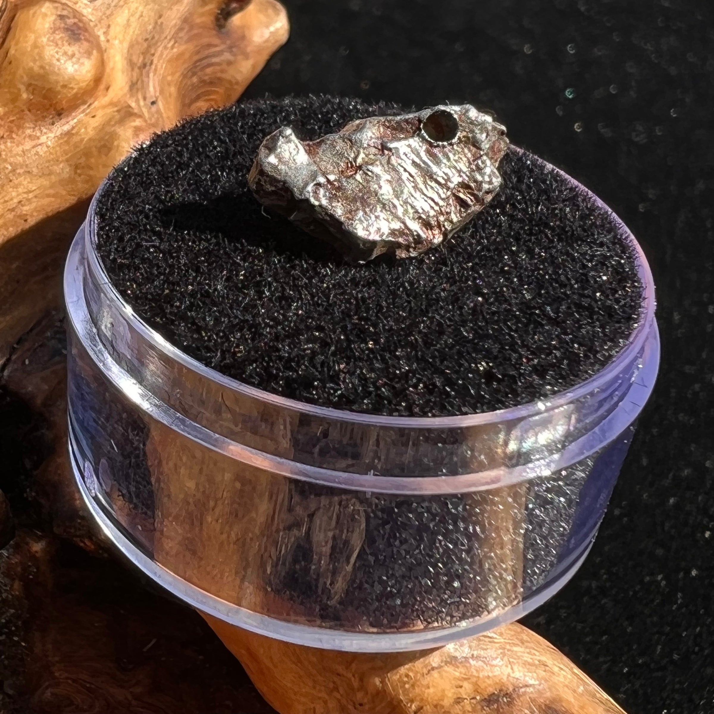 Campo Del Cielo Meteorite Bead Raw #10-Moldavite Life