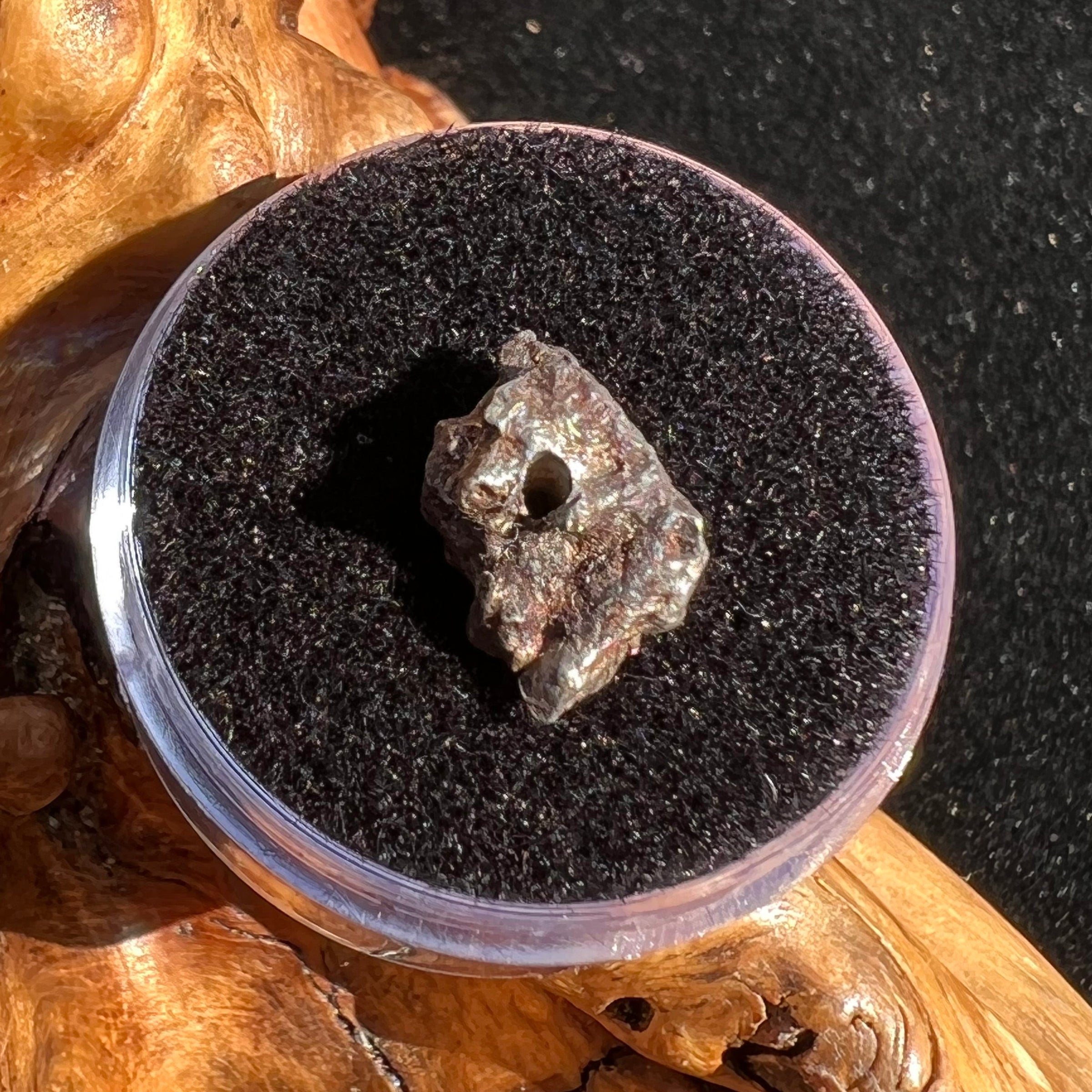 Campo Del Cielo Meteorite Bead Raw #11-Moldavite Life