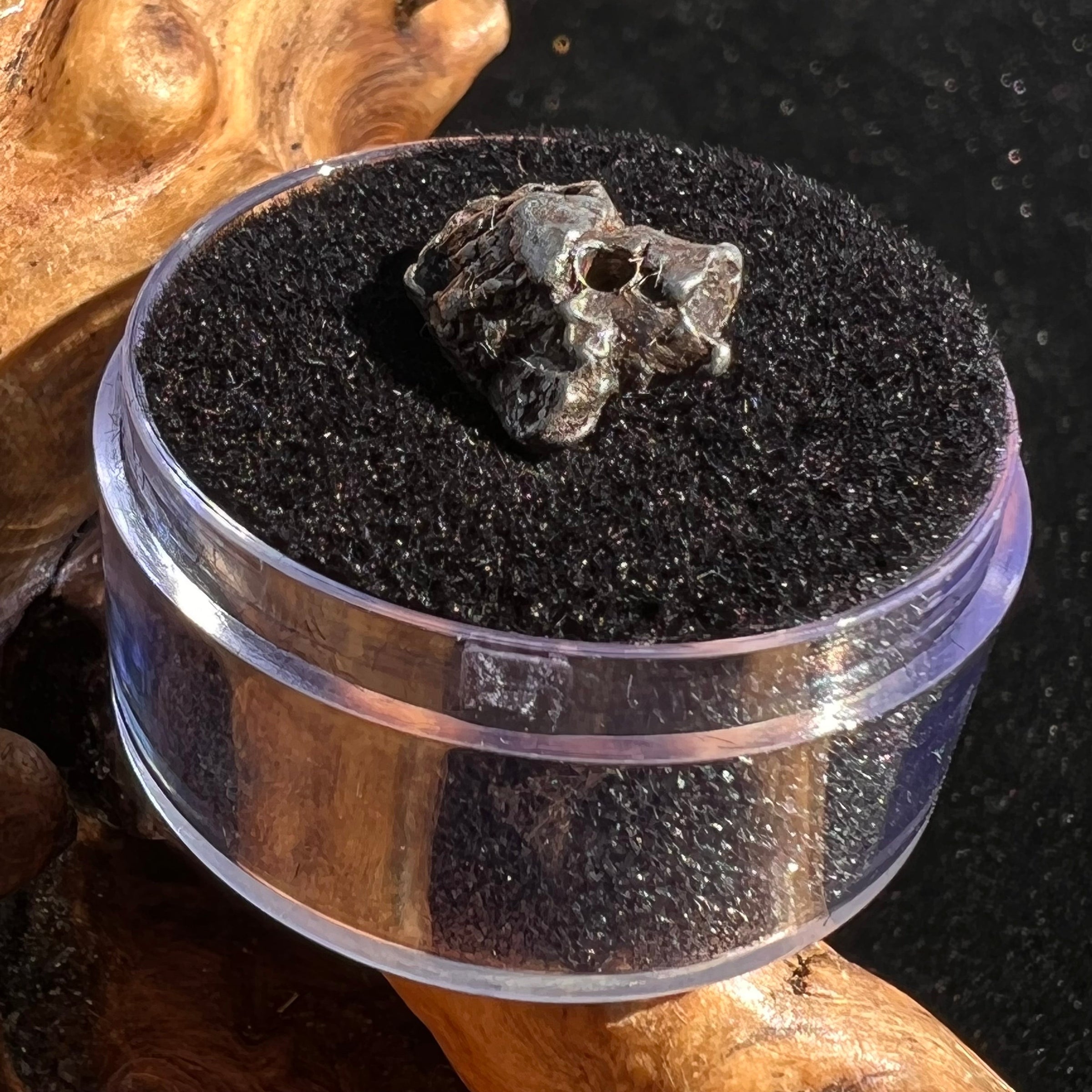 Campo Del Cielo Meteorite Bead Raw #14-Moldavite Life