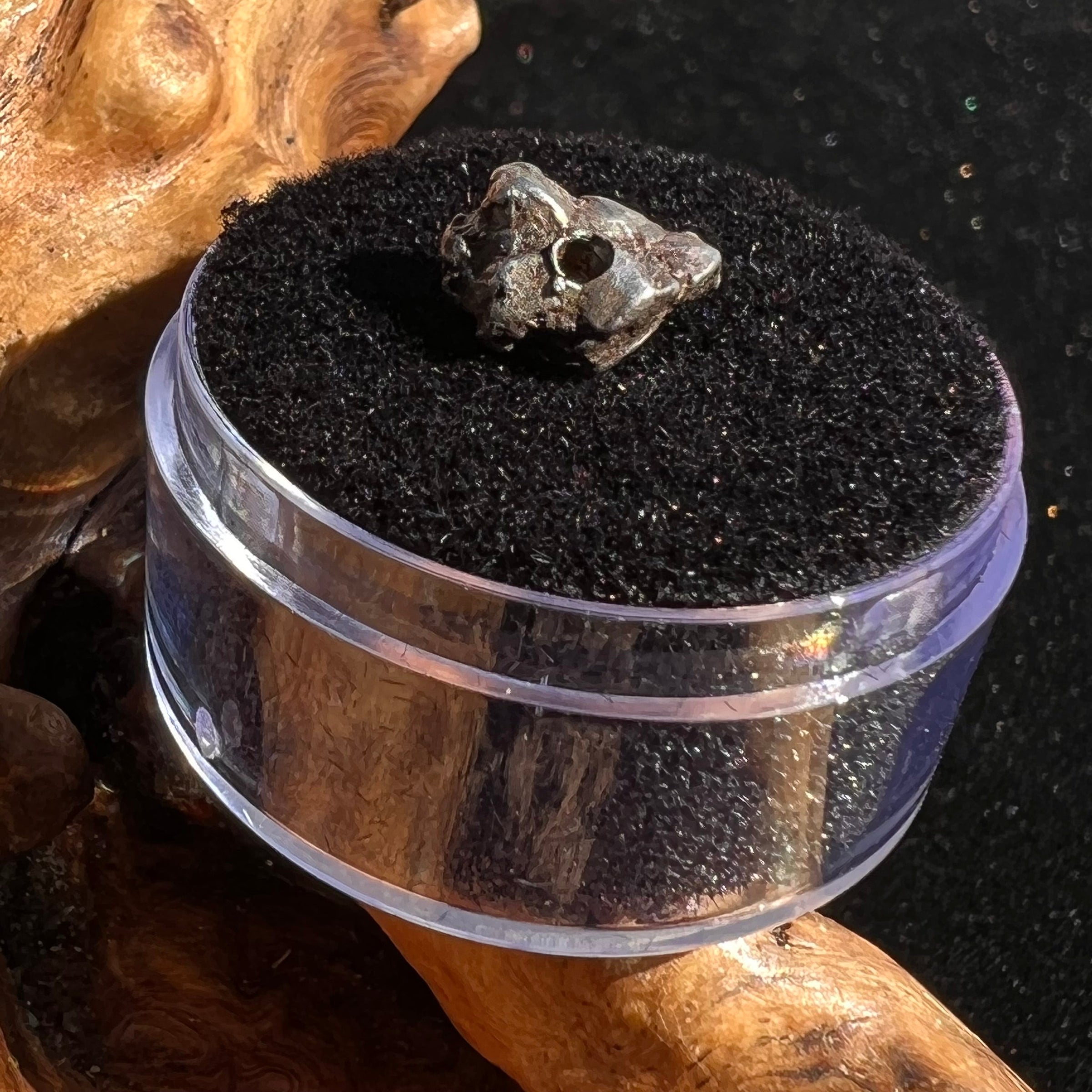 Campo Del Cielo Meteorite Bead Raw #16-Moldavite Life