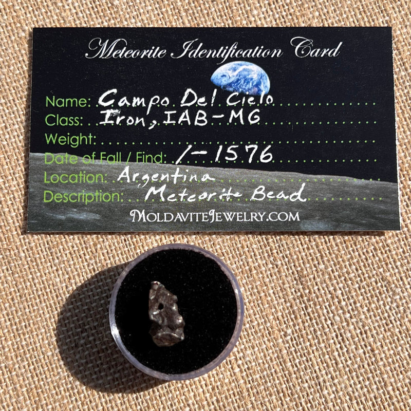 Campo Del Cielo Meteorite Bead Raw #18-Moldavite Life