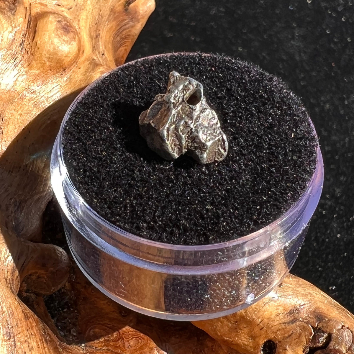 Campo Del Cielo Meteorite Bead Raw #19-Moldavite Life
